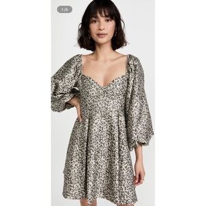New. Sister Jane Tempo Leopard Jacquard Dress XS